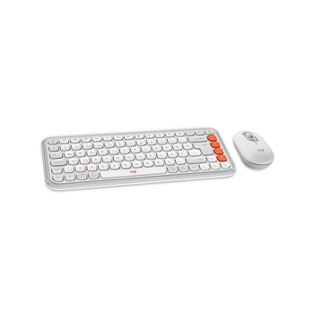Logitech Pop Icon Combo 920-013076 Beyaz Kablosuz Klavye Mouse Seti