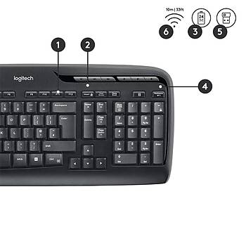 Logitech MK330 Kablosuz Klavye & Mouse Seti-Siyah 920-003988