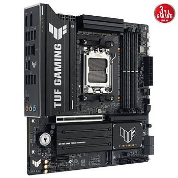 Asus Tuf Gaming B850M-PLUS II AM5 DDR5 8000+(OC)MHz mATX Gaming (Oyuncu) Anakart