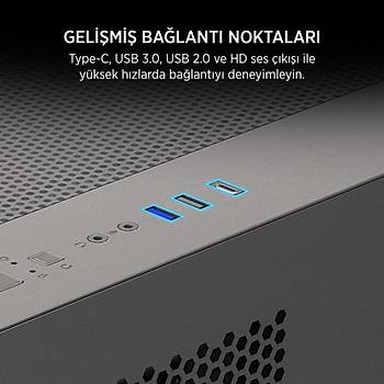 James Donkey Stark S700 3xARGB Temperli Cam 650W 80+ Bronze mATX Siyah Gaming (Oyuncu) Kasa