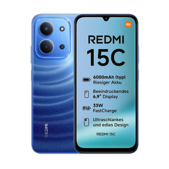 Xiaomi Redmi 15C 8+256GB Mavi T�rkiye Garantili Ak�ll� Telefon