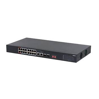 Dahua PFS3218-16ET-135 16 Port 16XFE-2XGE-2XGE/SFP 135W Y�netilemez Poe Switch