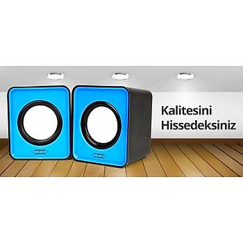 Hiper MS-10M Kablolu Speaker Mavi Ses Sistemi
