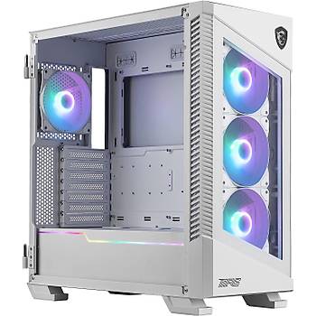 Msi Mpg Velox 100R 4x120mm Fanl ATX Temperli Cam Beyaz Gaming Bilgisayar Kasas