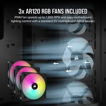 Corsair CC-9011255-WW 3000D RGB Airflow Mid-Tower Siyah PC Kasas�