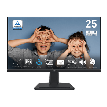 MSI Pro MP251 24.5 Flat 100Hz 1ms IPS FHD Monitr