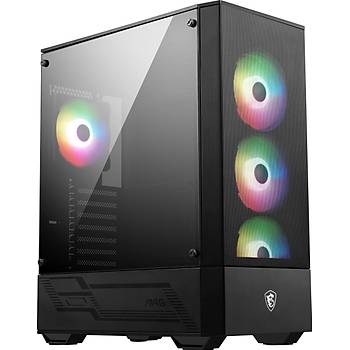 MSI MAG FORGE 112R Temperli Cam 3x120mm 1x120mm ARGB Fan ATX Gaming Bilgisayar Kasas