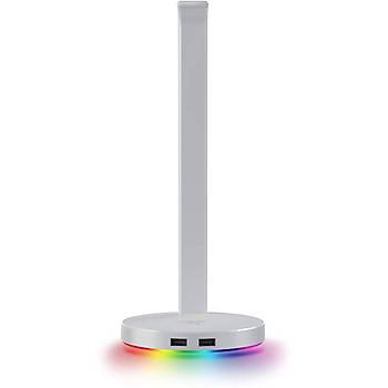 Razer Base Station V2 Chroma RGB USB Kulaklýk Standý-Mercury Beyaz