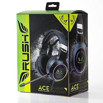 Rush Ace RHX55 7.1 Titreim RGB Oyuncu Kulakl Gaming Kulaklk