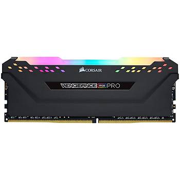 Corsair CMW32GX4M4Z3200C16 32GB (4x8GB) DDR4 3200 MHz C16 Vengeance RGB Black DIMM Bellek Ram