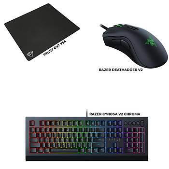 Razer Cynosa v2 Chroma + Razer Deathadder v2  + Trust GXT 754  Bundle