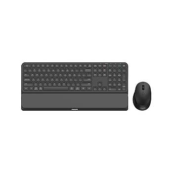 Philips SPT6607 Bluetooth Kablosuz Dual Mod 2.4ghz + 2 Kanall� T�rk�e Q Klavye & Mouse Set Siyah