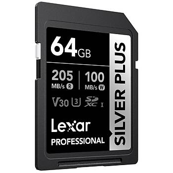 Lexar Professional Silver Plus LSDSIPL064G-BNNNG SDXC UHS-I CARDS  C10 V30 U3 SD Haf�za Kart�