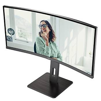 34 AOC CU34P3CV 4MS 100MHZ 1XHDMI 1XDP USB TYPE-C RJ45 WQHD 3440X1440 HOPARL�R Y�KSEKL�K AYARI CURVED VESA S�YAH MON�T�R