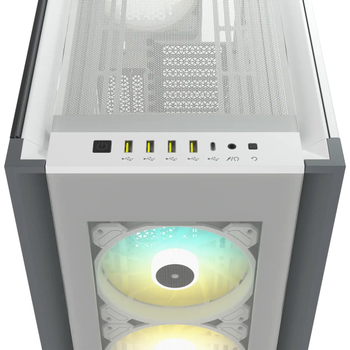 Corsair CC-9011227-WW icue 7000X RGB Temperli Cam 4x140mm Fan Dahili Rgb Kontrolc� Full Tower Ak�ll� Beyaz Bilgisayar Kasas�