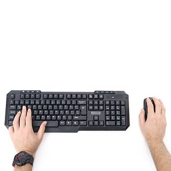 Dark KMW1010 Siyah Kablosuz Klavye Mouse Set