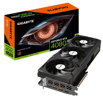 Gigabyte RTX4080 Super WindForce V2 GV-N408SWF3V2-16GD 16Gb GDDR6 256Bit 1xHDMI 3xDP RGB Led Gaming Ekran Kart