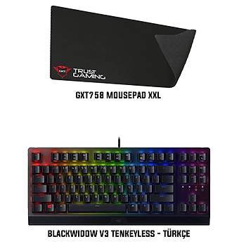 Razer BlackWidow V3 Tenkeyless - Trke + Trust GXT758 Mousepad XXL Bundle