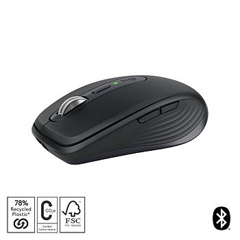 Logitech MX Anywhere 3S Siyah 910-006929 Şarjlı Lazer Kablosuz Mouse