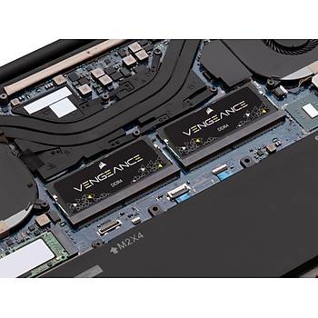 Corsair CMSX8GX4M1A3200C22 8GB(1x8GB) DDR4 3200MHz CL22 Vengeance Notebook Sod�mm Siyah Bellek