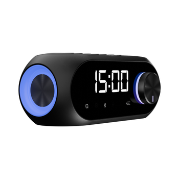 ASONIC AS-W6 Siyah 5W USB AUX Bluetooth Kablosuz Ta��nabilir 1200mAh Batarya Alarml� Saat Derece ve Speaker