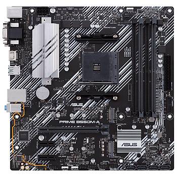 Asus Prime B550M-A AMD B550 AM4 DDR4 4400 HDMI DVI VGA Çift M2 USB3.2 ARGB Matx Pcie 4.0 ECC Ram Desteði Anakart