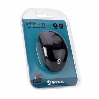 Everest SMW-666 Siyah USB 2.4 GHZ Optik Kablosuz Mouse