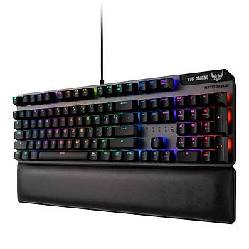 Asus Tuf Gaming K3 Aura Sync RGB Optik Mekanik Trke Oyuncu Klavyesi Bilek Destei Suya ve Toza Dayankl Brown Switch Klavye