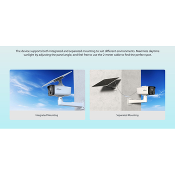 Dahua IPC-HFW2441DG-4G-SP-B-MAX  4Mpix 3,6mm  Lens H265+ 30Mt Gece G�r��� Dahili Mikrofon IP67 Solar (G�ne� Enerjili) IP Kamera