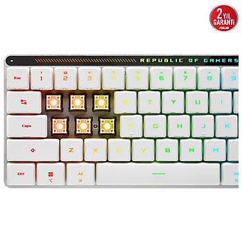 Asus Rog Falchion RX Low Profile RGB Kablosuz Beyaz Mekanik Red Switch Gaming Klavye