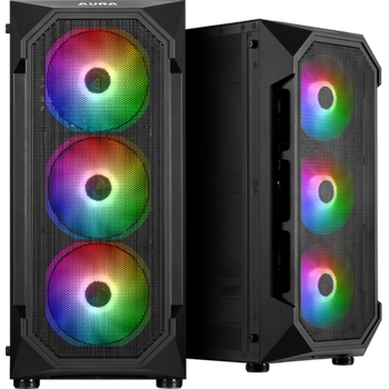 Gamdas Aura GC1 750W Tempered Glass Mesh ARGB Micro ATX Gamng Kasa