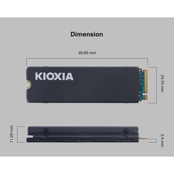 Kioxia Exceria Heatsink LSC11K1T02G8 1TB Gen4x4 62