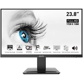 MSI Pro MP243X 24 1920x1080 (Fhd) Flat IPS 100hz Anti-Glare Monitor