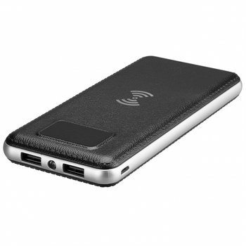 S-link IP-G10W 10.000mAh LCD G�stergeli Kablosuz Siyah Powerbank