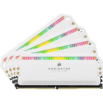Corsair CMT32GX4M2C3200C16W 16GB (2X16GB) DDR4 3200MHz CL16 Dominator Platinum RGB Soðutuculu Beyaz DIMM Bellek Ram