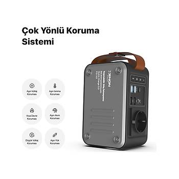 Xenon Smart X6801 88W 24000mAh Ak�m Koruma G�ne� Paneli Uyumlu Kablosuz �arj Ta��nabilir G�� �stasyonu