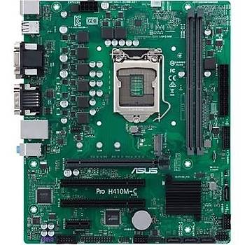 Asus Pro H410M-C/CSM Intel H410 LGA1200 DDR4 2933 HDMI DVI VGA M2 USB3.2 Com 2xPCI Matx Anakart