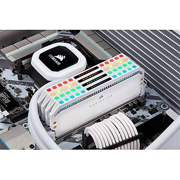 Corsair CMT32GX4M2K4000C19W 32GB (2X16GB) DDR4 4000MHz CL19 Dominatr Platinum RGB Soutuculu Beyaz DIMM Bellek Ram