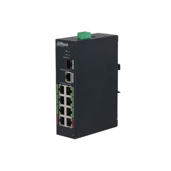 Dahua LR2110-8ET-120 10Port Megabit 8 Port PoE 120W +1 Port Uplink 1 Port SFP End�striyel Switch