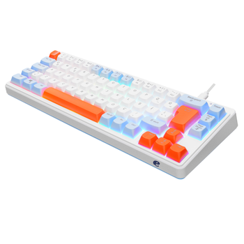 Acer eMachines EAK810 Beyaz USB Kablolu Rainbow Backlight Membran Renkli Tu�lar T�rk�e Q 68 Tu�lu Gaming Klavye
