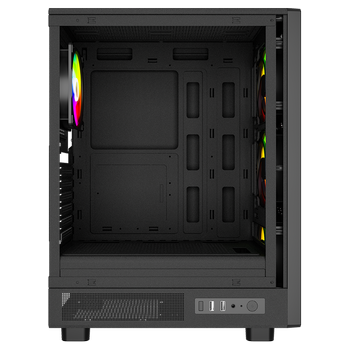 PowerBoost A600B 600W 80+ ATX USB 3.0 Rainbow Fanl� Mesh Siyah Gaming Kasa