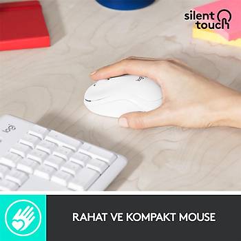 Logitech MK295 Kablosuz Klavye & Mouse Seti Beyaz 920-010089