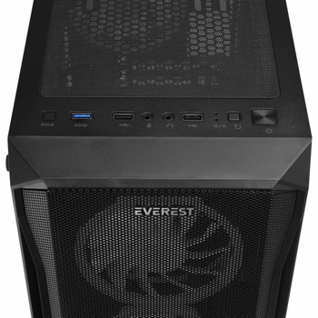 Everst X-RACER Mesh 600W  4x12cm RGB Fan Temperli Cam Yan Panel ATX Gaming  Kasa