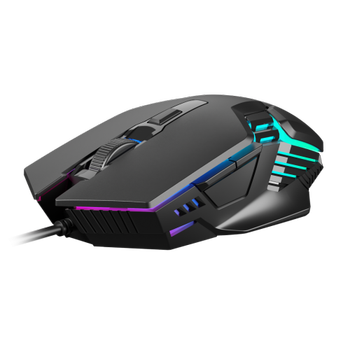 Gamdias Aura GS4 ok Renkli Aydnlatma USB Kablolu 6 Tulu Gaming Mouse 3600DPI Siyah