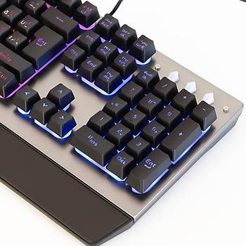 Rush Ripper RK501 Metal Mekanik Hisli I��kl� Oyuncu Klavyesi