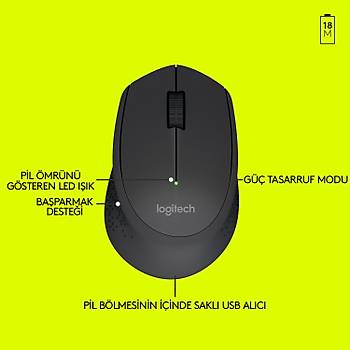 Logitech M280 910-004287 Kablosuz Siyah Mouse