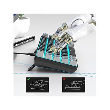 MageGee MK-BOX 68 Tu� RGB %65 TKL Red Switch Kablolu Gri Mekanik Oyuncu Klavyesi