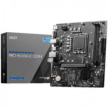 MSI Pro H610M-E DDR4 3200Mhz OC Intel LGA1700 mATX Anakart