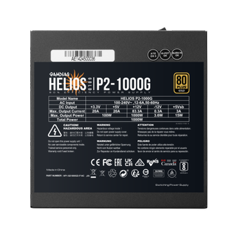 Gamd�as HELIOS P2-1000G 1000W 80+ Gold Full Mod�ler Aktif PFC GAMING ATXPower Supply