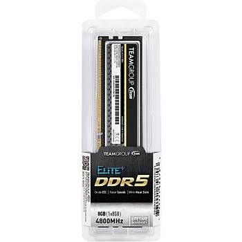 Team Elite Plus Black 8 GB (1x8GB) 4800 Mhz DDR5 CL40 U-DIMM RAM (TPBD58G4800HC40016)